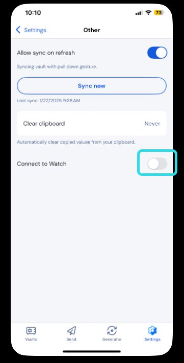 Connect to an Apple Watch 