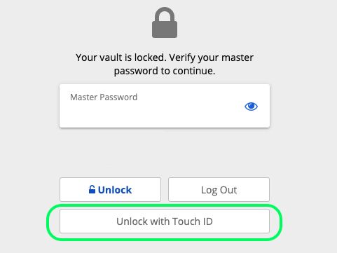 Unlock with Touch ID 
